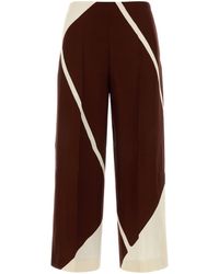 Alberta Ferretti - Two-tone Viscose Pant - Lyst