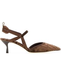 Fendi - Scarpe con tacco Colibrì ricamate in velluto e jacquard - Lyst