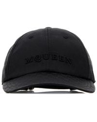 McQueen - Black Nylon Baseball Cap - Lyst