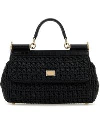 Dolce & Gabbana - Back Raffia Medium Sicily Handbag - Lyst