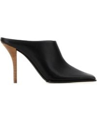 Alaïa - Leather Heeled Mules - Lyst