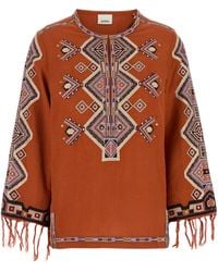 Isabel Marant - Blusa Zelda in seta arancione - Lyst