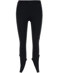 Courreges - Leggings in nylon stretch nero - Lyst