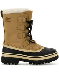 Sorel - Beige Leather Caribou Boots - Lyst