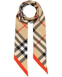 Burberry - Foulard in seta ricamata - Lyst