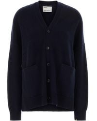 Extreme Cashmere - Navy Blue Stretch Cashmere Blend N°24 Oversize Cardigan - Lyst