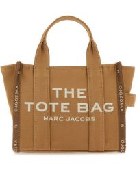 Marc Jacobs - Borsa a mano The Tote Bag piccola in tela cammello - Lyst