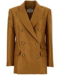 Zimmermann - Giacca Hypnotic in misto lana caramello - Lyst
