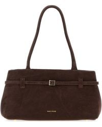 MANU Atelier - Brown Suede Le Cambon East West Shoulder Bag - Lyst