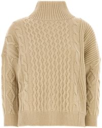 Weekend by Maxmara - Maglione Veneto in lana beige - Lyst