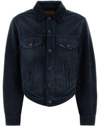 Balenciaga - Dark Denim Jacket - Lyst