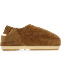 Moon Boot - Suede Slippers - Lyst