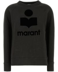 Isabel Marant - Graphic Logo Long-Sleeve Sweatshirt With Relaxed Fit - Lyst