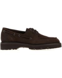 John Lobb - Scarpe stringate Tide in nabuk marrone - Lyst