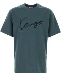 KENZO - Anthracite Logo T-Shirt - Lyst