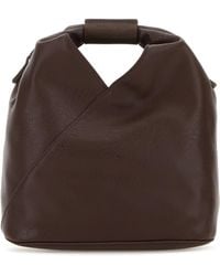 MM6 by Maison Margiela - Chocolate Synthetic Leather Japanese Handbag - Lyst