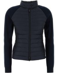 Moncler - Navy Blue Knit Cardigan - Lyst