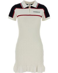 CASABLANCA - White Viscose Blend Polo Dress - Lyst