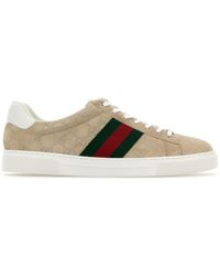 Gucci - Suede Ace Low Sneaker - Lyst