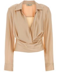 Blumarine - 4C270A Satin Top - Lyst