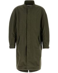 Givenchy - Parka in misto cotone verde oliva - Lyst