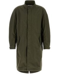 Givenchy - Parka in misto cotone verde oliva - Lyst