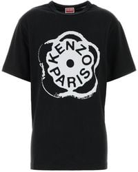 KENZO - T-shirt in cotone nero - Lyst