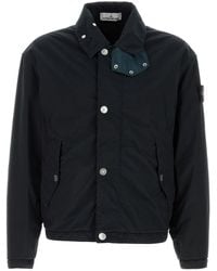 Stone Island - Midnight Blue Stretch Polyester Jacket - Lyst