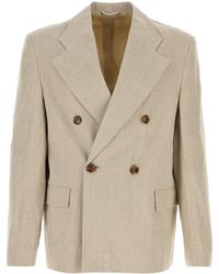 Séfr - Beige Linen Donovan Blazer - Lyst
