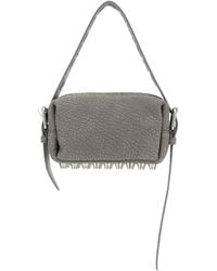 Alexander Wang - Borsa a spalla Ricco piccola in nabuk grigio - Lyst