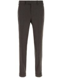PT Torino - Brown Stretch Wool Pant - Lyst