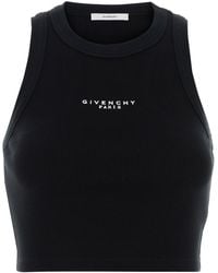 Givenchy - Stretch Cotton Crop-Top - Lyst