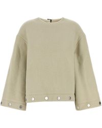 Nanushka - Blusa Anwen oversize in misto lana sabbia - Lyst
