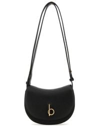 Burberry - Borsa a spalla Rocking Horse mini in pelle nera - Lyst