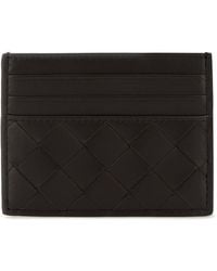 Bottega Veneta - Portacarte Intrecciato in nappa testa di moro - Lyst