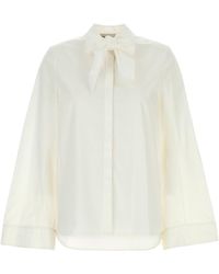 Tory Burch - White Stretch Poplin Shirt - Lyst
