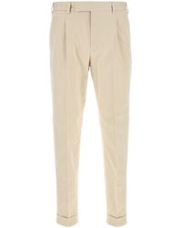 PT Torino - Pantalone in cotone stretch sabbia - Lyst