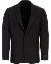 Versace - Wool Blend Blazer - Lyst