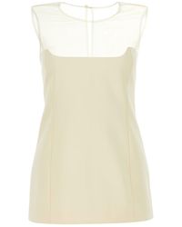 KHAITE - Ivory Cotton Blend Top - Lyst