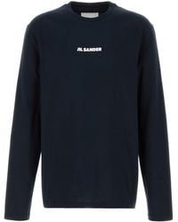 Jil Sander - Midnight Cotton T-Shirt - Lyst