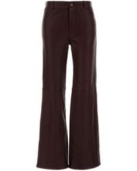 Chloé - Grape Leather Flared Pant - Lyst