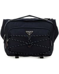 Prada - Marsupio Speedrock in Re-Nylon blu scuro - Lyst
