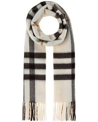 Burberry - Sciarpa in cashmere ricamato - Lyst
