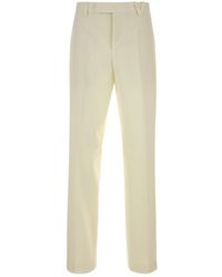 Versace - Ivory Wool Blend Pant - Lyst