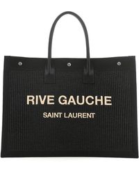 Saint Laurent - BORSA TOTE RIVE GAUCHE IN LINO - Lyst