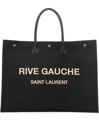 Saint Laurent - BORSA TOTE RIVE GAUCHE IN LINO - Lyst