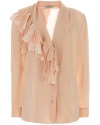 Alberta Ferretti - Light Pink Silk Shirt - Lyst