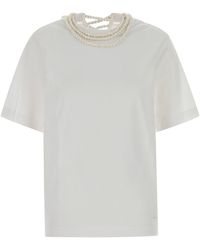 Carven - White Cotton T-shirt - Lyst