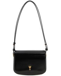 Ami Paris - Borsa a tracolla Paris Paris in pelle nera - Lyst