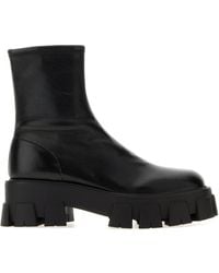 Prada - Stivaletti Monolith in nappa nera - Lyst